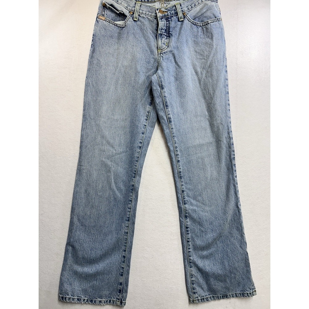 Cruel Girl Women's Bootcut Split Cuff Relaxed Fit Blue Denim 5-Pocket Jeans 9R